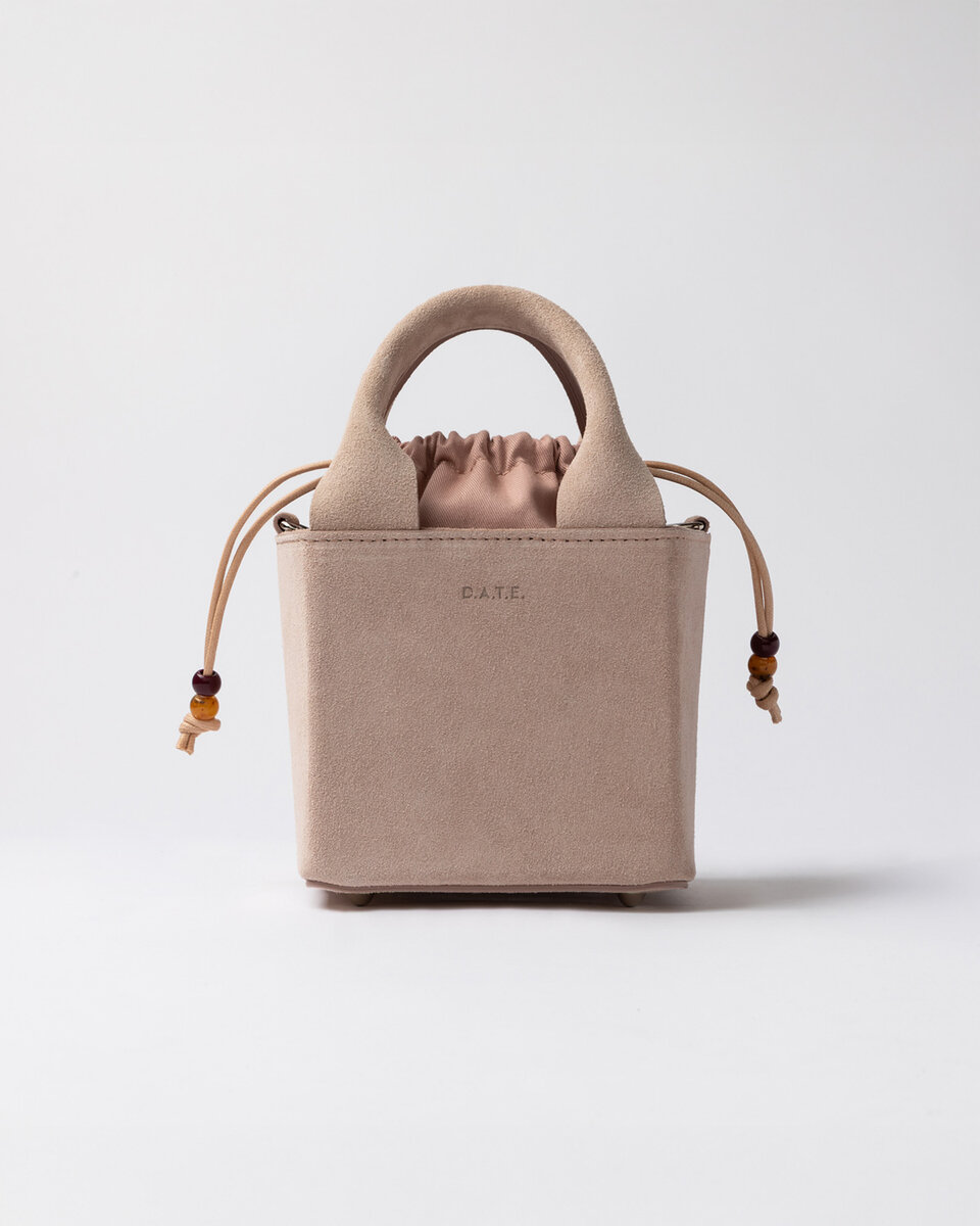 BOLSO CUBO DE GAMUZA ROSA