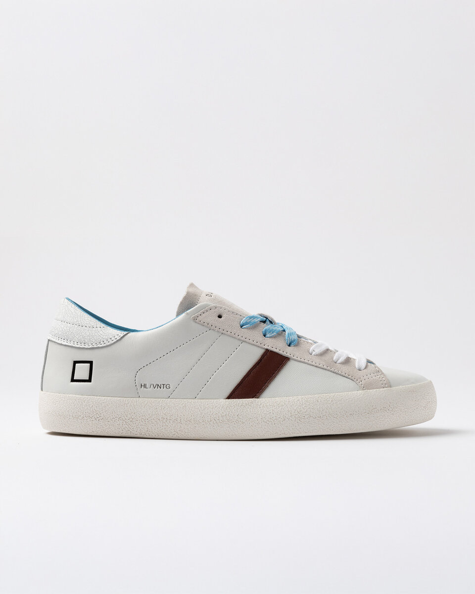 Hill Low Vintage Calf White-Turquoise
