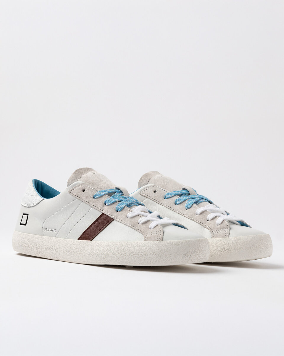 Hill Low Vintage Calf White-Turquoise