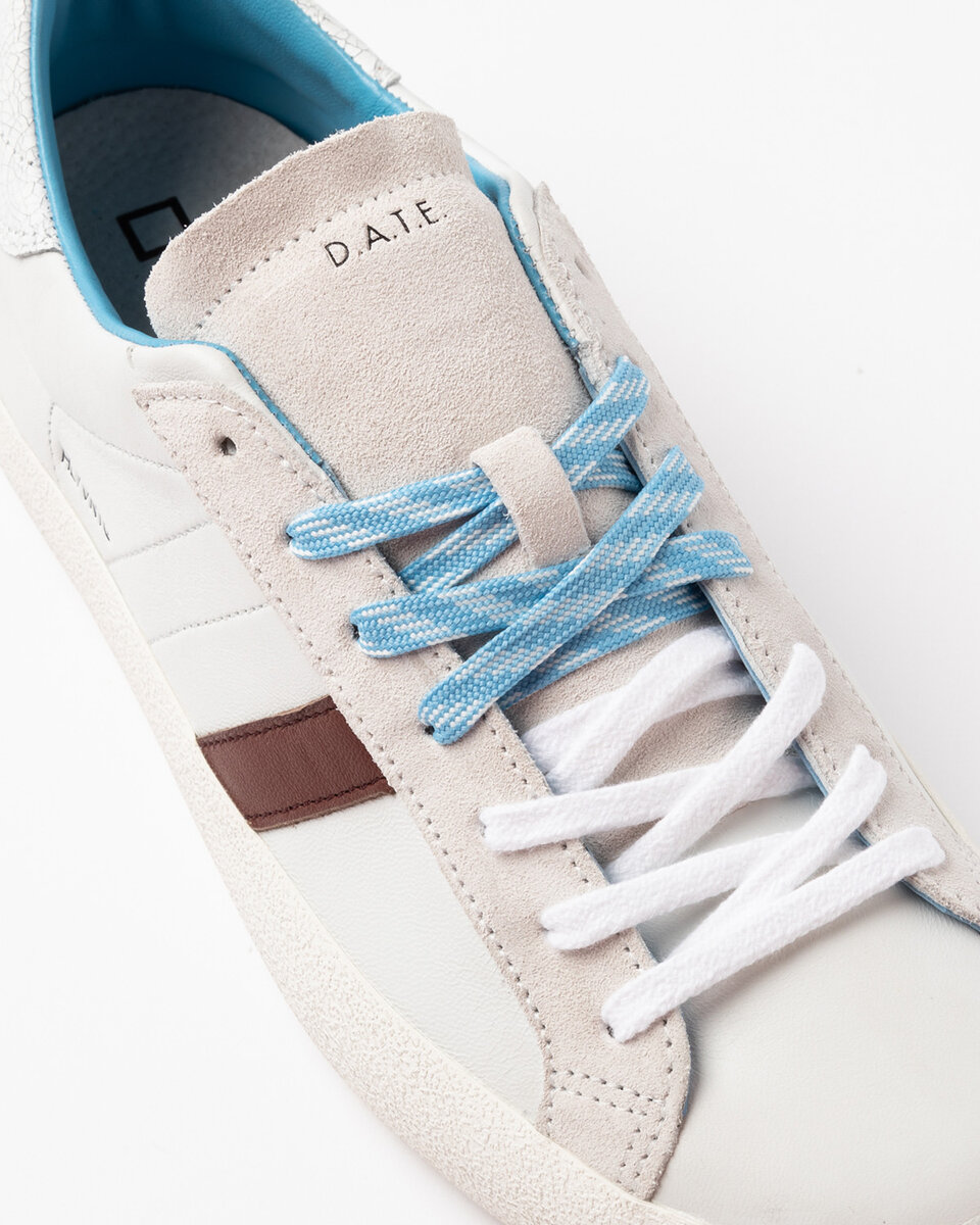 Hill Low Vintage Calf White-Turquoise