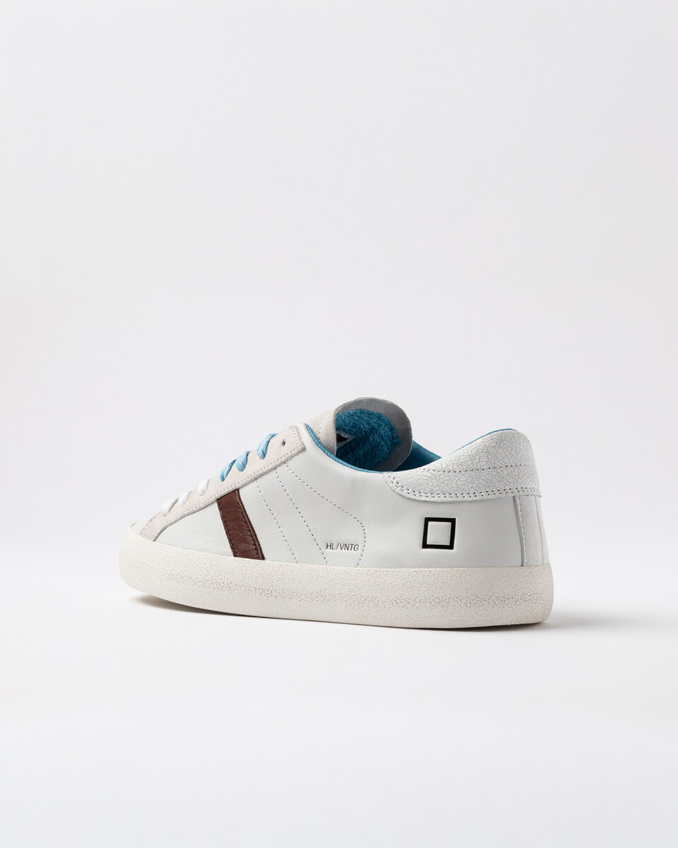 Hill Low Vintage Calf White-Turquoise
