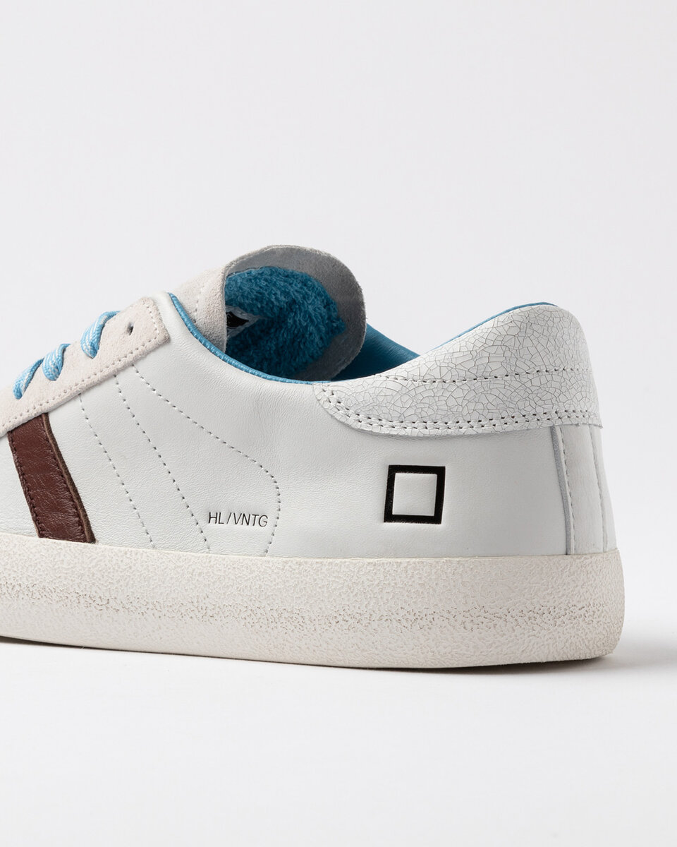 Hill Low Vintage Calf White-Turquoise
