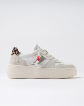 PLATAFORMA COURT DE BECERRO VINTAGE BLANCO-LEOPARDO